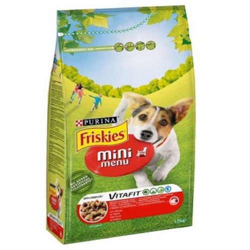 FRISKIES σκυλοτροφή mini menu βοδινό 1,5kg – Purina – Ξηρά Τροφή Σκύλων