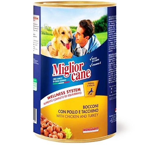 MORANDO Miglior cane σκυλοτροφή κονσέρβα κοτόπουλο 1250gr – Υγρή Τροφή Σκύλων