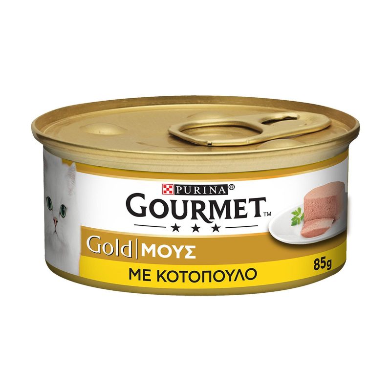 PURINA Gourmet gold γατοτροφή μους κοτόπουλου 85gr – Υγρή Τροφή Γάτας