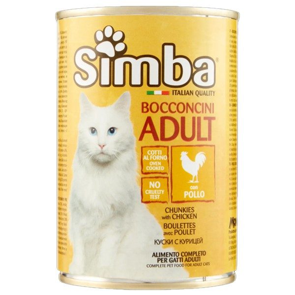 SIMBA γατοτροφή κονσέρβα κοτόπουλο 415gr – Υγρή Τροφή Γάτας