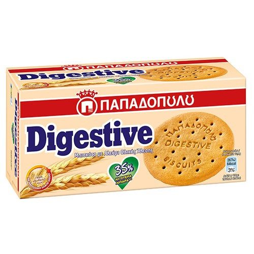 ΠΑΠΑΔΟΠΟΥΛΟΥ μπισκότα digestive με 35% λιγότερα λιπαρά 250gr – Παπαδοπούλου
