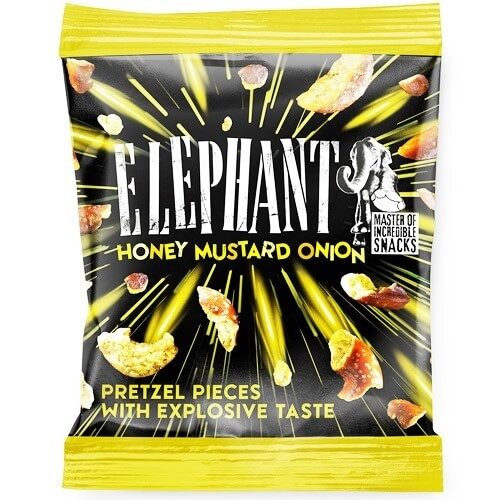 ELEPHANT κομμάτια πρέτσελς μέλι και μουστάρδα 125gr – Alka Elephant – Αλμυρά Snacks