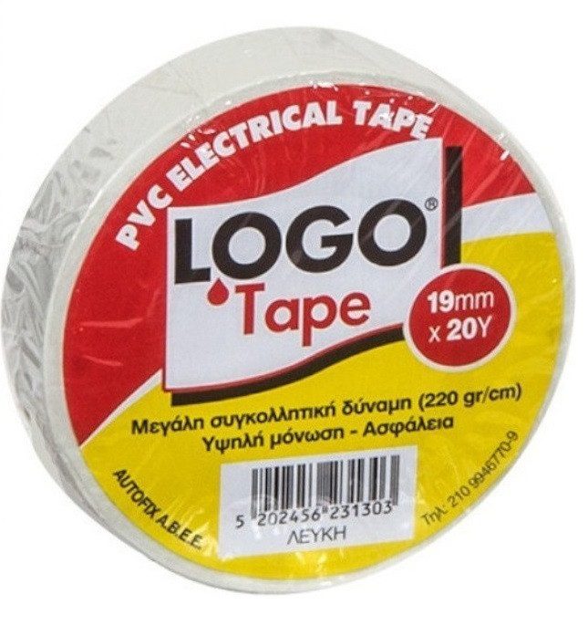 LOGO tape eco μονωτική ταινία λευκή 19mm x 18,3m – Μονωτικές Ταινίες