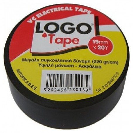 LOGO tape eco μονωτική ταινία μαύρη 19mm x 18,3m – Μονωτικές Ταινίες