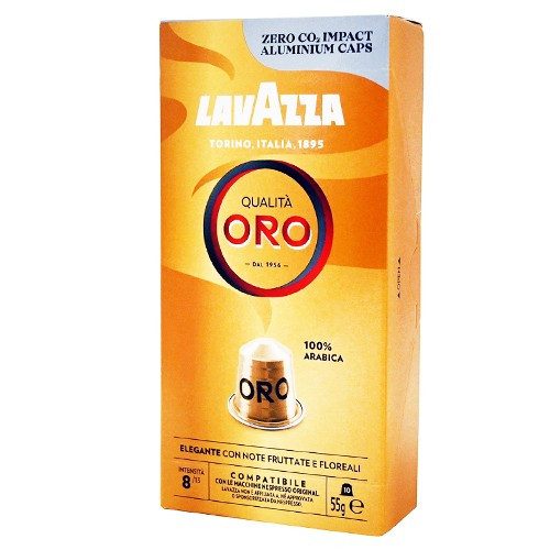 LAVAZZA καφές espresso Qualta Oro σε κάψουλες συμβατές με μηχανές Nespresso 10τεμ – Κάψουλες Καφέ και Ροφημάτων