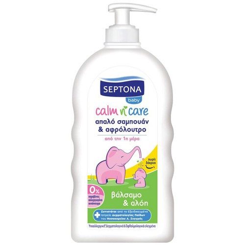 SEPTONA baby σαμπουάν και αφρόλουτρο με βάλσαμο και αλόη 500ml – Βρεφικά Σαμπουάν και Αφρόλουτρα