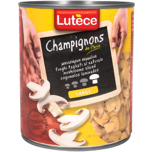 LUTECE μανιτάρια κομμένα 800gr – Τρόφιμα Μακράς Συντήρησης