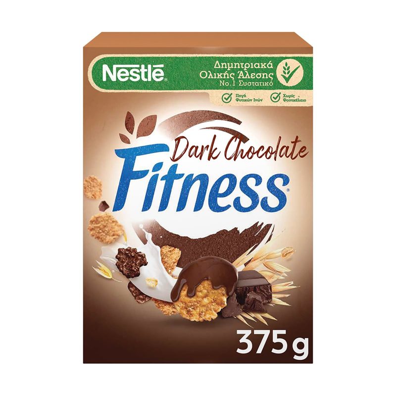 NESTLE δημητριακά fitness με μαύρη σοκολάτα 375gr