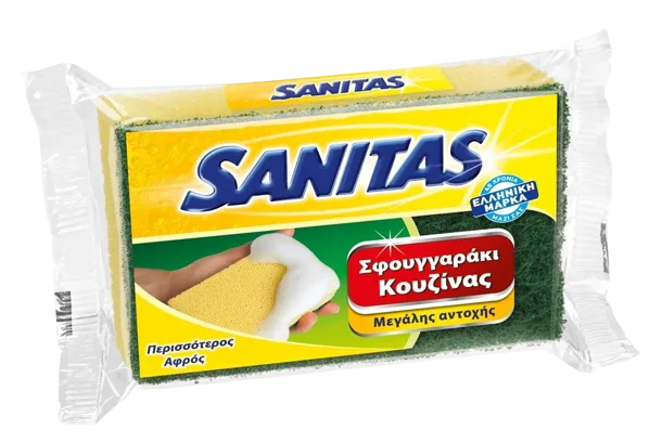 SANITAS σφουγγαράκι κουζίνας 1τεμ – Σφουγγάρια Κουζίνας