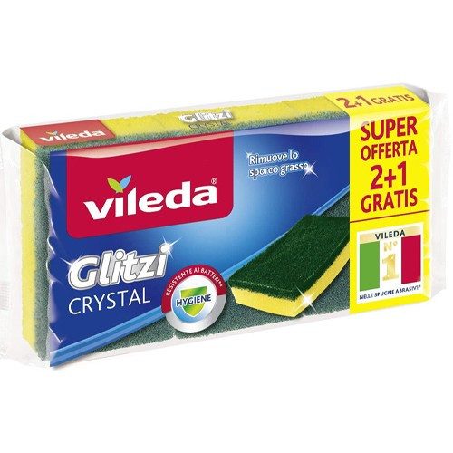 VILEDA σφουγγαράκι κουζίνας glitzi crystal 3τεμ – Σφουγγάρια Κουζίνας