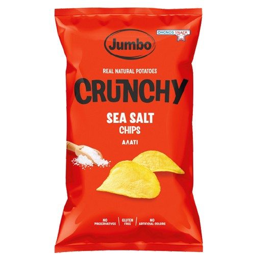 OHONOS SNACKS Jumbo crunchy chips με αλάτι χωρίς γλουτένη 90gr – Πατατάκια