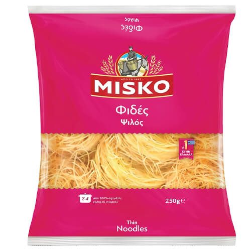 MISKO ζυμαρικά φιδές ψιλός 250gr
