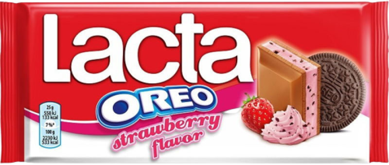 LACTA σοκολάτα oreo με φράουλα 105gr – Σοκολάτες