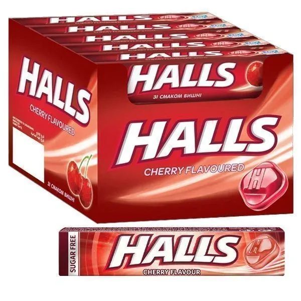 HALLS καραμέλες κεράσι χωρίς ζάχαρη 20x32gr – Καραμέλες, Γλειφιτζούρια και Τσίχλες