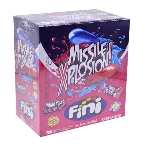 FINI τσίχλα missile xplosion 200x5gr – Καραμέλες, Γλειφιτζούρια και Τσίχλες