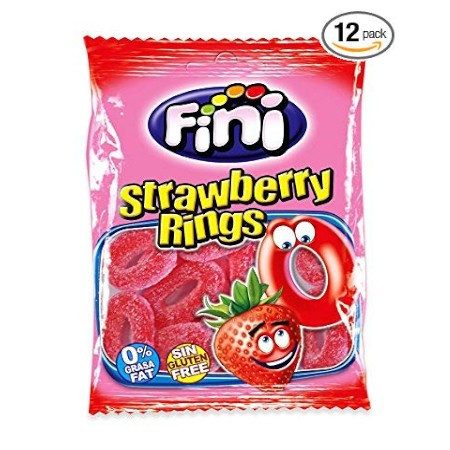 FINI ζελεδάκια strawberry rings 100gr – Καραμέλες, Γλειφιτζούρια και Τσίχλες