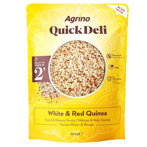 AGRINO quick deli λευκή και κόκκινη κινόα 250gr – Τρόφιμα Μακράς Συντήρησης