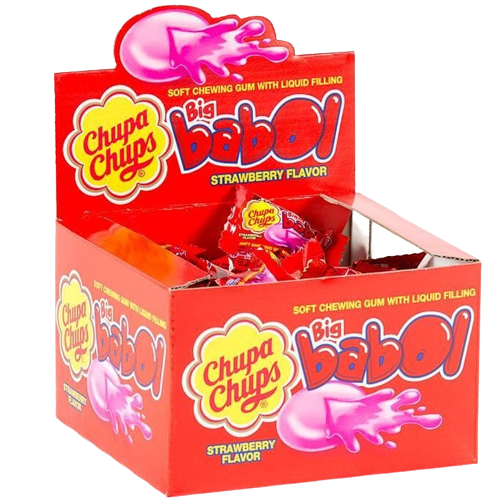 CHUPA CHUPS τσίχλες Big Babol Φράουλα 60τεμ – Καραμέλες, Γλειφιτζούρια και Τσίχλες