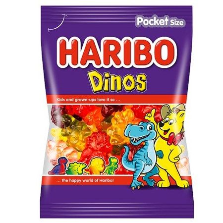 HARIBO ζελεδάκια dinos 100gr – Καραμέλες, Γλειφιτζούρια και Τσίχλες