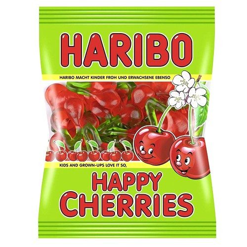 HARIBO ζελεδάκια happy cherries 100gr – Καραμέλες, Γλειφιτζούρια και Τσίχλες