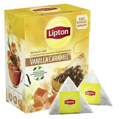 LIPTON τσάι πυραμίδα με καραμέλα και βανίλια 20x1,7gr
