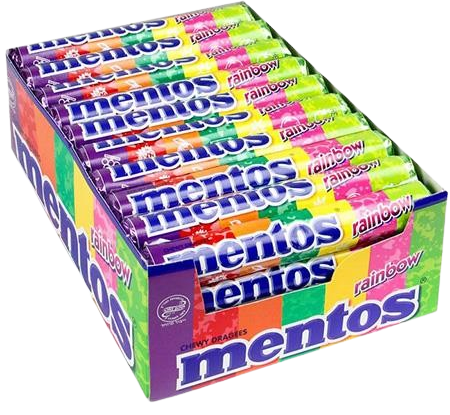 MENTOS τσιχλοκαραμέλες χρωματιστές 20x38gr – Καραμέλες, Γλειφιτζούρια και Τσίχλες
