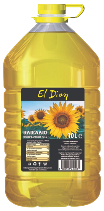 EL DION ηλιέλαιο 10lt – Ελαιουργική Διόν – Σπορέλαιο