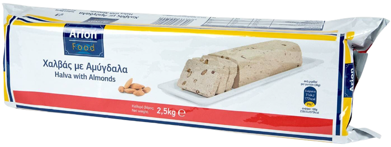 ARION Food χαλβάς με αμύγδαλα 2,5kg – Παραδοσιακά Γλυκά