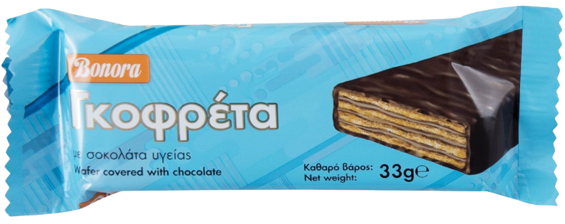 BONORA γκοφρέτα με σοκολάτα υγείας 33gr – Σοκολάτες
