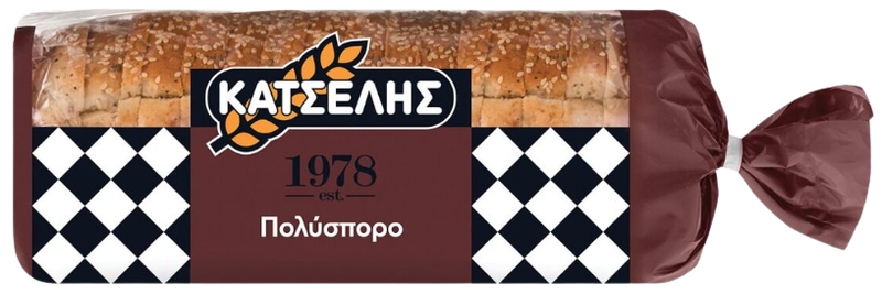 ΚΑΤΣΕΛΗΣ ψωμί του τοστ πολύσπορο 500gr – Κατσέλης – Αρτοσκευάσματα