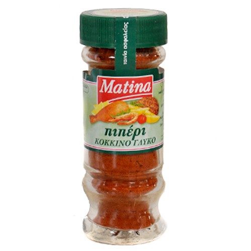 MATINA πιπέρι κόκκινο γλυκό βάζο 35gr – Μπαχαρικά και Μυρωδικά