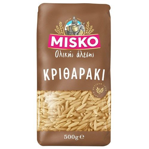 MISKO ζυμαρικά κριθαράκι ολικής αλέσεως 500gr