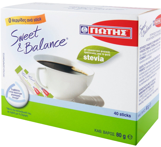 ΓΙΩΤΗΣ sweet and balance γλυκαντικό στέβια 40τεμ 80gr – Γιώτης – Ζάχαρη και Υποκατάστατα