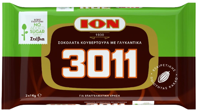 ΙΟΝ κουβερτούρα υγείας 3011 με στέβια 2x1kg – Επικαλύψεις / Toppings Ζαχαροπλαστικής