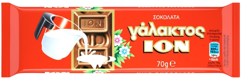 ΙΟΝ σοκολάτα γάλακτος 70gr – Σοκολάτες