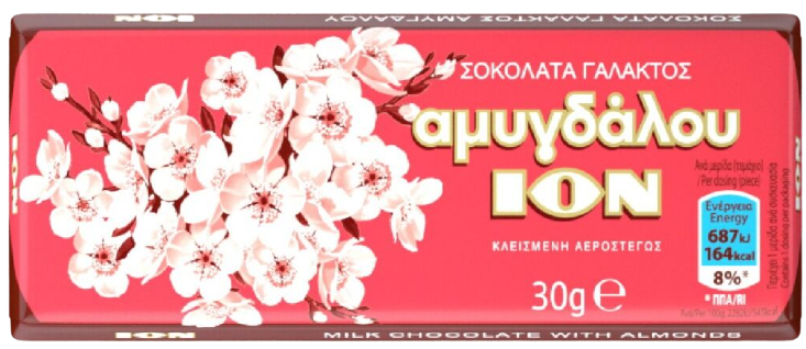 ΙΟΝ σοκολάτα αμυγδάλου 30gr – Σοκολάτες