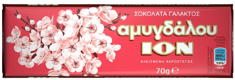 ΙΟΝ σοκολάτα αμυγδάλου 70gr – Σοκολάτες