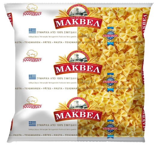 ΜΑΚΒΕΛ ζυμαρικά φιογκάκια 3kg – Μάκβελ