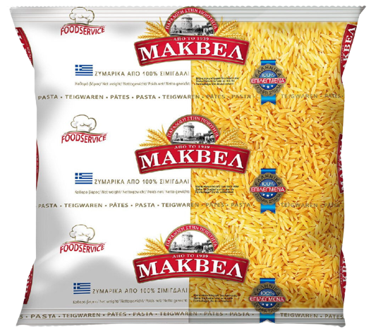 ΜΑΚΒΕΛ ζυμαρικά κριθαράκι χονδρό 3kg – Μάκβελ