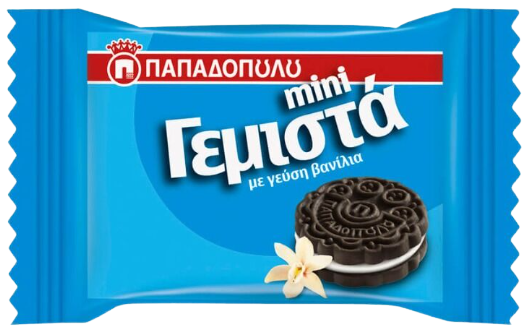ΠΑΠΑΔΟΠΟΥΛΟΥ μπισκότα mini γεμιστά με βανίλια 230x8,2gr – Παπαδοπούλου