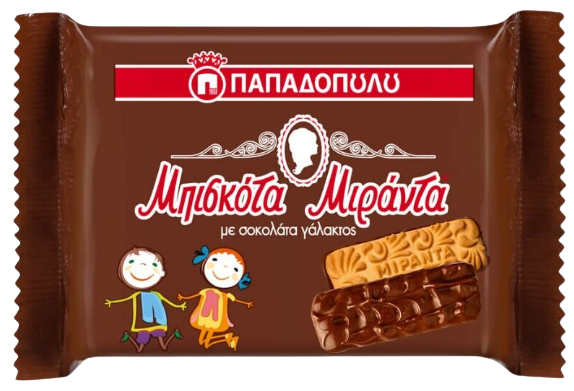 ΠΑΠΑΔΟΠΟΥΛΟΥ μπισκότα μιράντα με σοκολάτα γάλακτος 45gr – Παπαδοπούλου