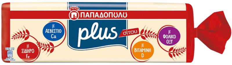ΠΑΠΑΔΟΠΟΥΛΟΥ ψωμί του τοστ plus σίτου 700gr – Παπαδοπούλου – Αρτοσκευάσματα