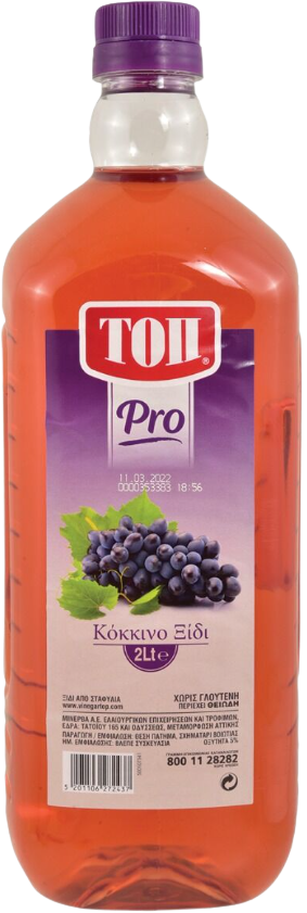 ΤΟΠ ξύδι pro από κόκκινο κρασί χωρίς γλουτένη 2lt – Ξίδι