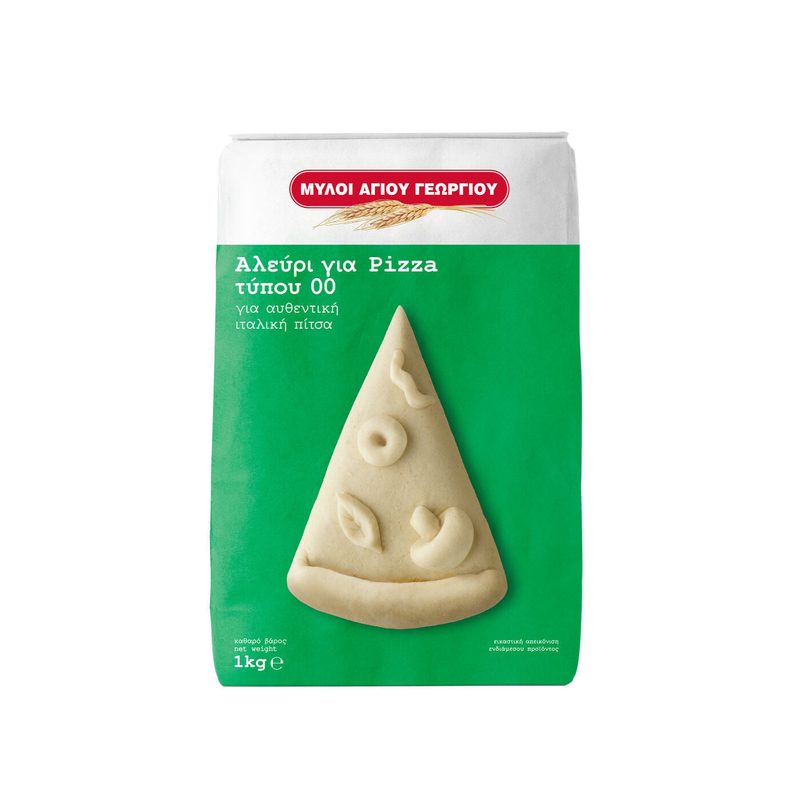 ΜΥΛΟΙ ΑΓΙΟΥ ΓΕΩΡΓΙΟΥ αλεύρι για pizza 1kg – Μύλοι Αγίου Γεωργίου