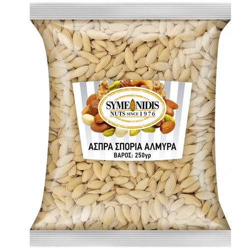 ΣΥΜΕΩΝΙΔΗΣ άσπρα σπόρια αλμυρά 250gr – Συμεωνίδης – Ξηροί Καρποί και Αποξηραμένα Φρούτα