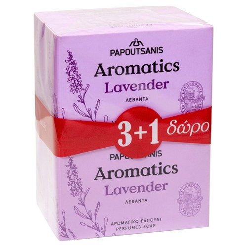 ΠΑΠΟΥΤΣΑΝΗΣ Aromatics σαπούνι λεβάντα 4x100gr – Παπουτσάνης – Προϊόντα Καθαρισμού Σώματος