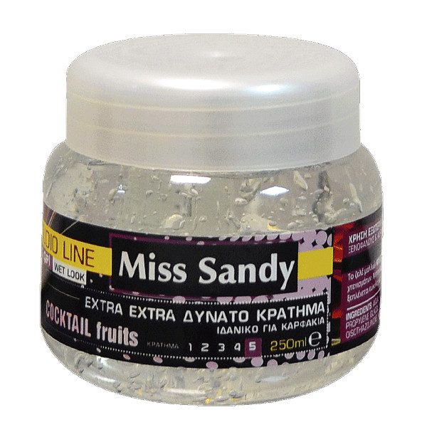 MISS SANDY gel μαλλιών για δυνατό κράτημα διαφανές Νο5 250ml