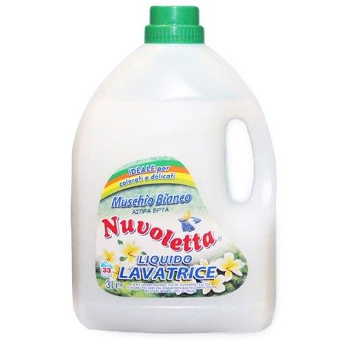 NUVOLETTA υγρό πλυντηρίου ρούχων Muschio Bianco 3lt – Απορρυπαντικά Ρούχων