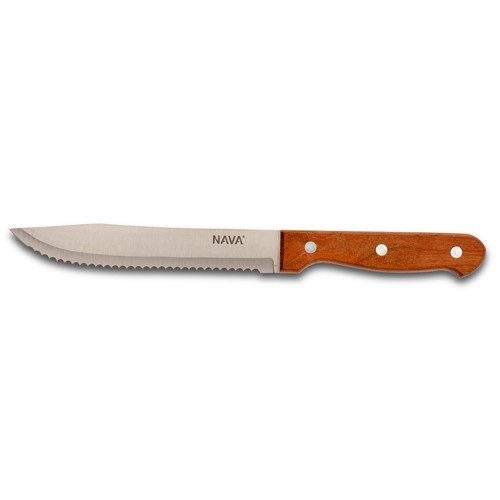 NAVA Terrestrial μαχαίρι ατσάλινο κρέατος με ξύλινη λαβή 17cm 1τεμ – Μαχαίρια