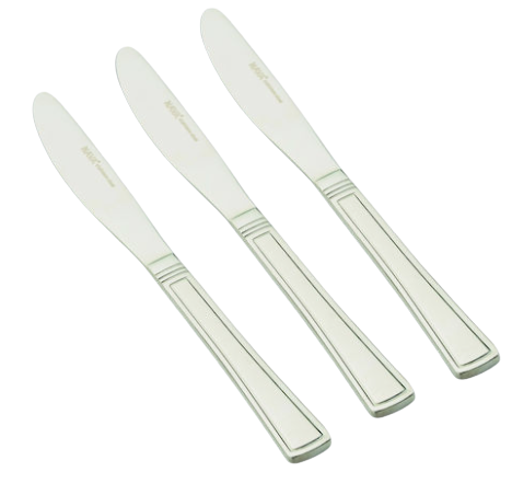 NAVA μαχαίρι φαγητού ανοξείδωτο 5mm 20,5cm 3τεμ – Μαχαίρια